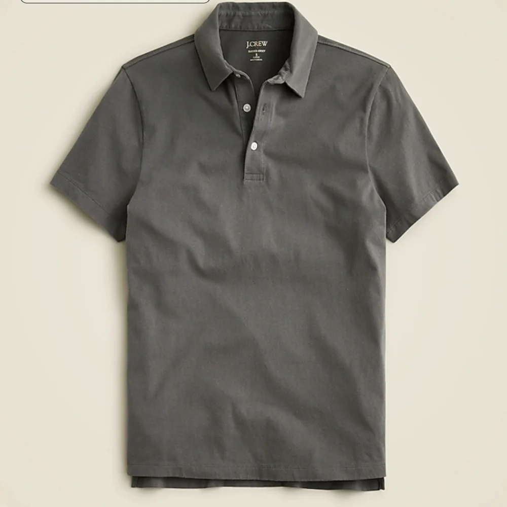 J.Crew Sueded Jersey Cotton Polo Shirt - Classic Fit XXL 46-48 Grey OR Navy BNWT